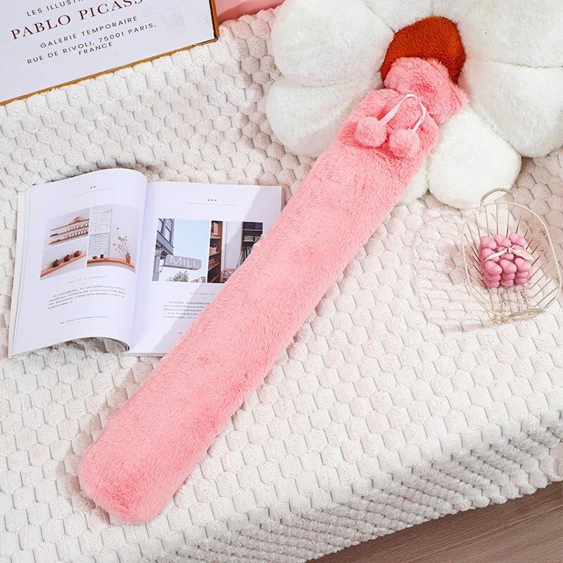 Fumade 80cm Ultra Long Hot Water Bottle with Faux Fur