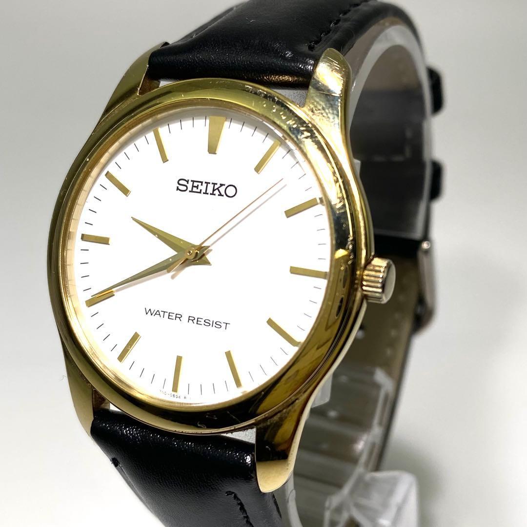 Новый аккумулятор SEIKO 7N01-0DE0 Белый циферблат Мужские Тонкие