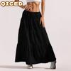 Women's Fashion Casual Solid Color Print  Skirt Unique Design