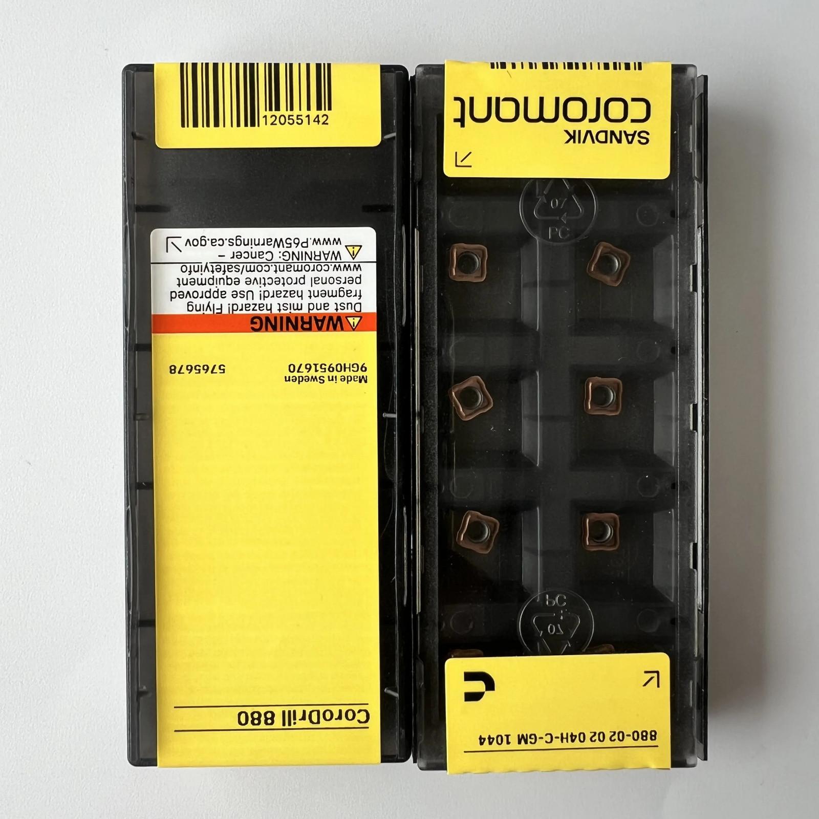 

SANDVIK / 880-020204H-C-GM 1044 / Industrial indexable Carbide Inserts 10 Pcs