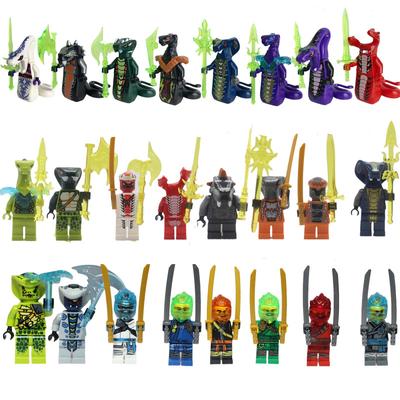 Film Action Schlange Basilisk Schildkröten Minifiguren mit Waffe Bauklötze Mini Figur Puppen Ziegel Set Kinderspielzeug