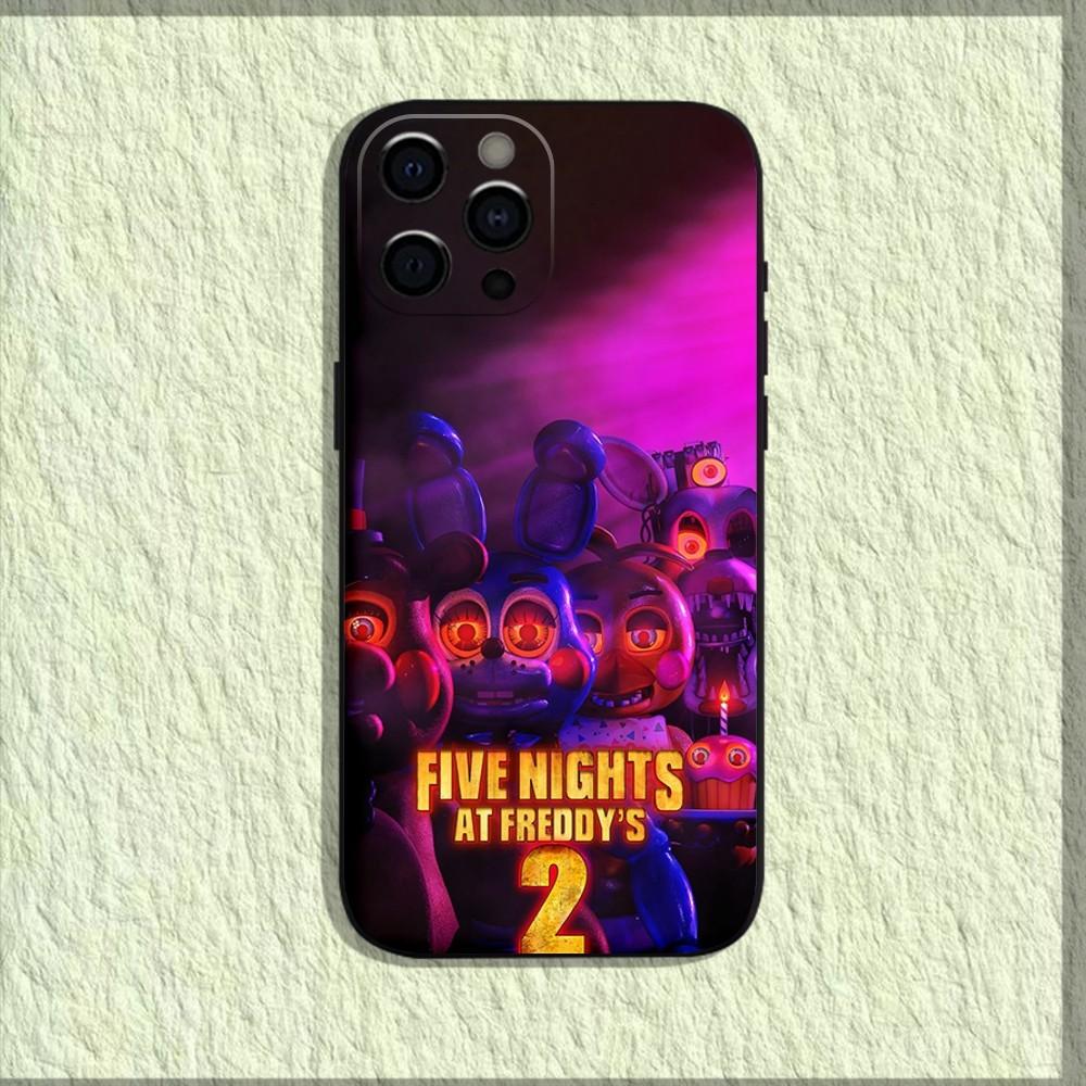 Five-Nights-At-Freddys F-Fnaf Phone Case For iPhone 16,15,14,13,12,11,Pro,X,XS,Max,XR,Plus,Mini Soft Black Cover