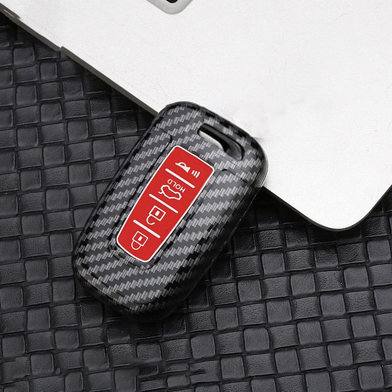 Carbon Car Remote Key Case Cover For Kia Cadenza K7 Carens Borrego Optima Picanto Morning Proceed Shuma Mohave Opirus 2009-2014