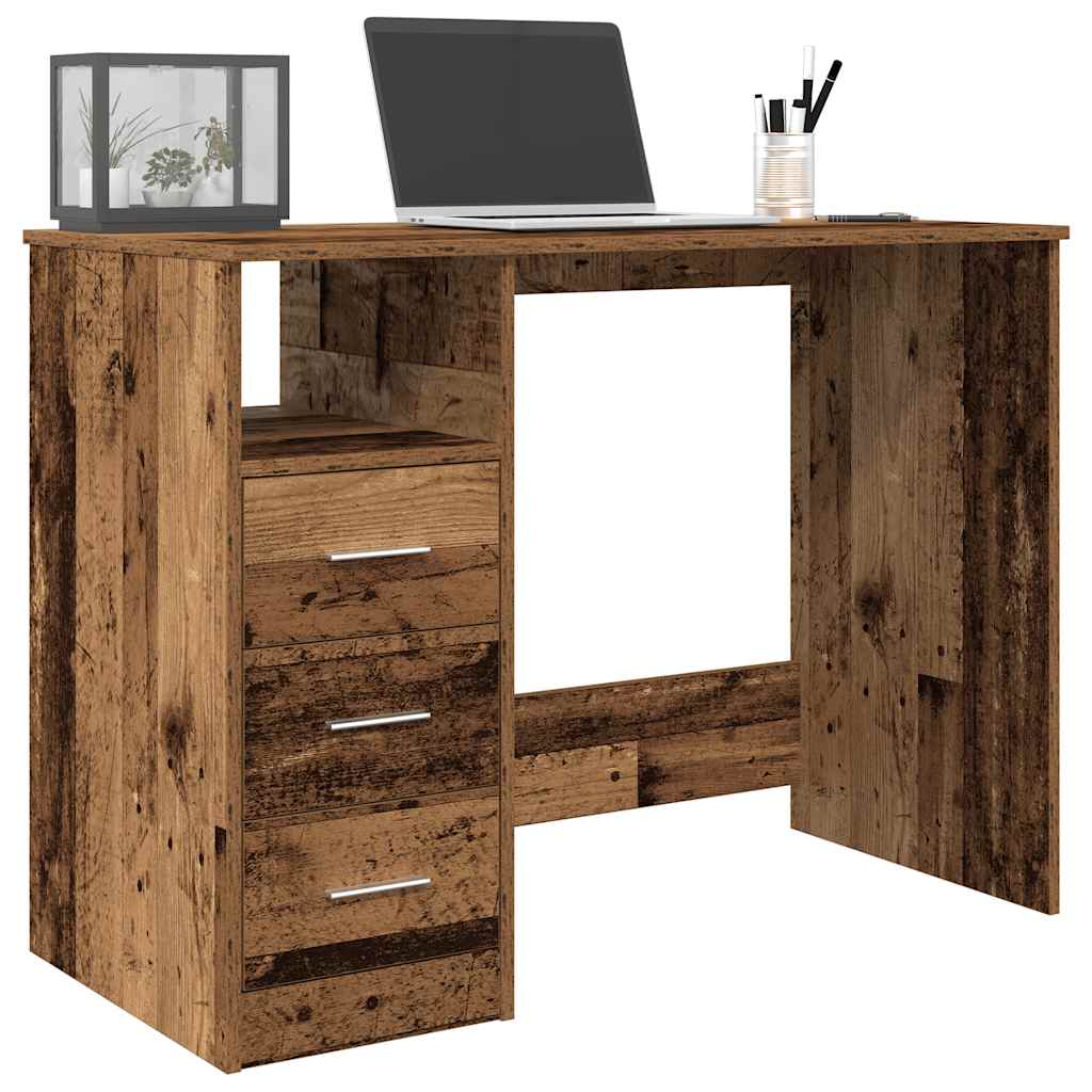 Vidaxl Biurko, Stare Drewno, 102X76X50 Cm, Materiał Drewnopochodny