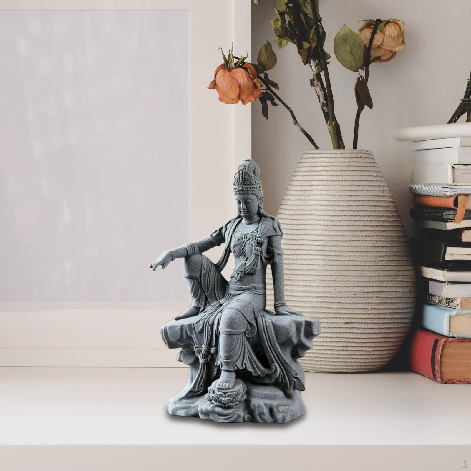 

Статуя Бодхісаттви Авалокітешвари Скульптура Куанінь Одна Нога на Лотосовій Підставці Багатоцільовий Буддійський