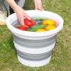 10L Foldable Water Bucket with Handle Portable Lightweight Multifunctional Outdoor Camping Fishing Car Washing Collapsible Water Storage Pail