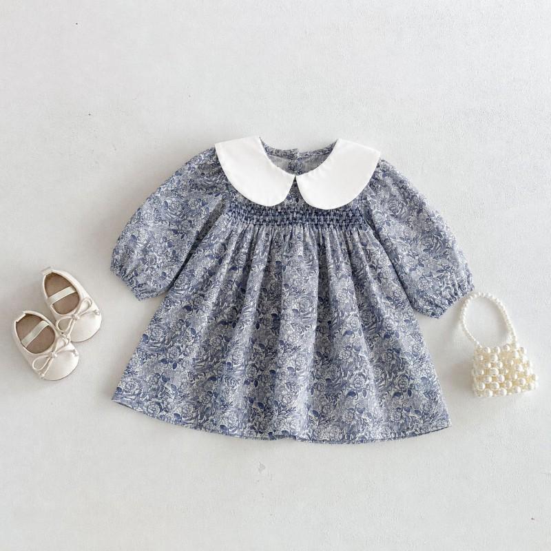 Girls Long Sleeve Floral Dress Toddler Baby Princess Casual Party Wear