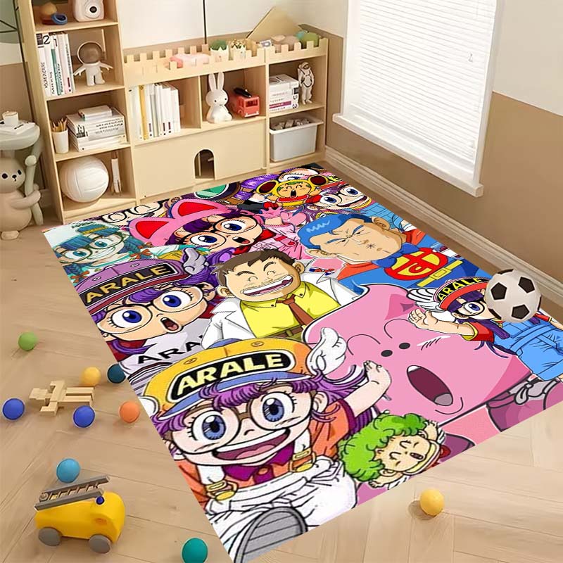 New Cartoon Dr S-Slump Arale Bathroom Rug, Soft Bedroom Floor, Home Laundry Room, Non-Slip Welcome MatCustomizable