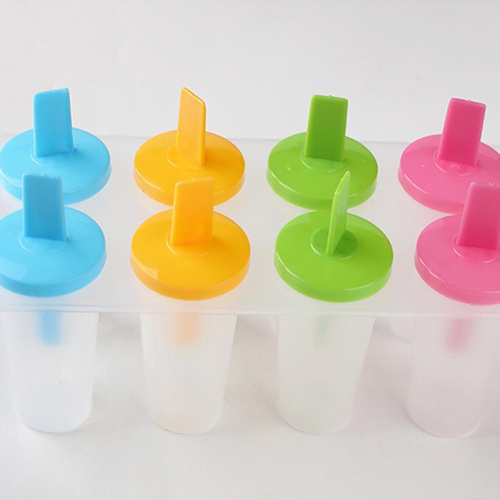 High-end 8 Cell Silicone Ice Cream Popsicle Mold With Handle Summer Tray Children's Mold Cream Mold Cream Ice Maker Ice Tool