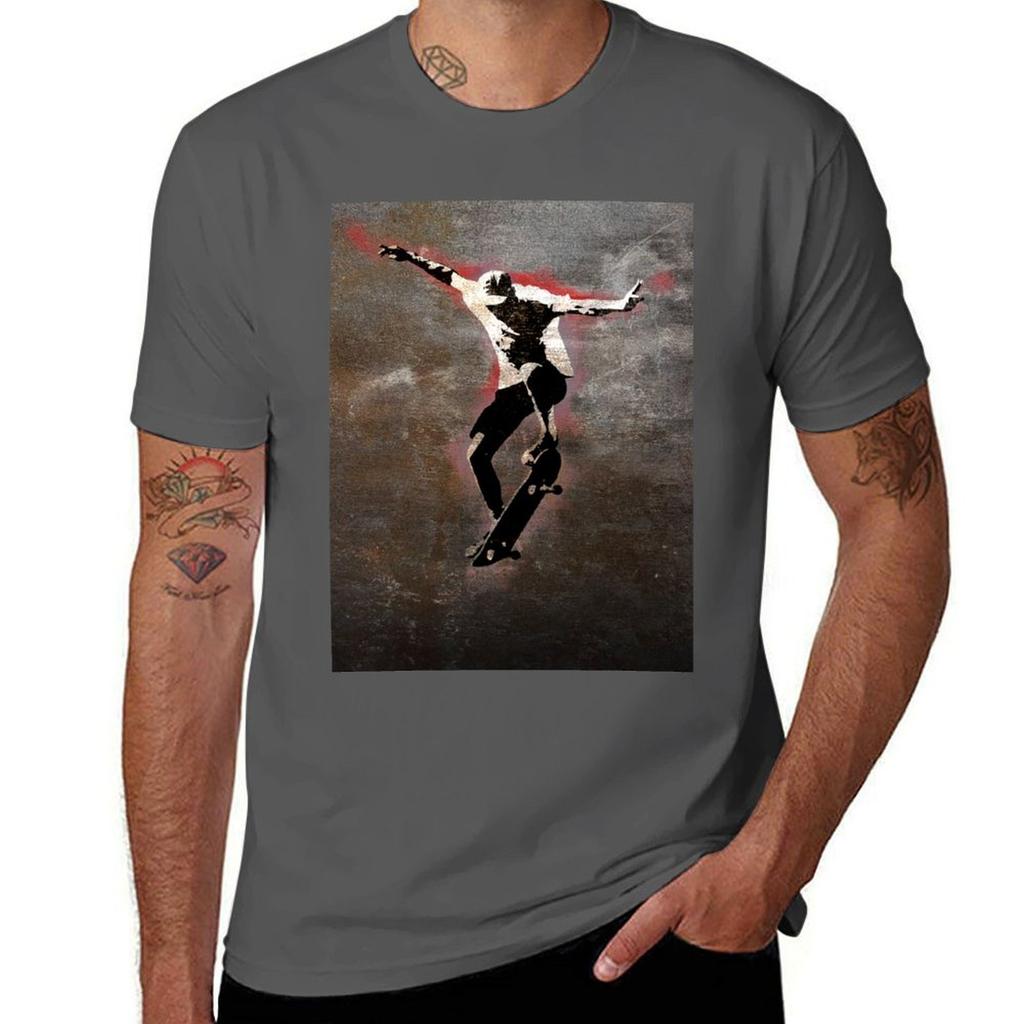 Street Art Skateboarding Tshirt Festival Casual Short Sleeve