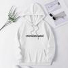 New Hooded Sweatshirt: OVERSTIMULATED Letter Print, Casual Loose Fit, Versatile Pullover with Drop Shoulder Sleeves