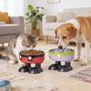 Elevated Pet Bowl Stainless Steel Raised Dog Bowl Reduces Discomfort Cute Cat Bowl with Stable Non-Slip Base for Food Water