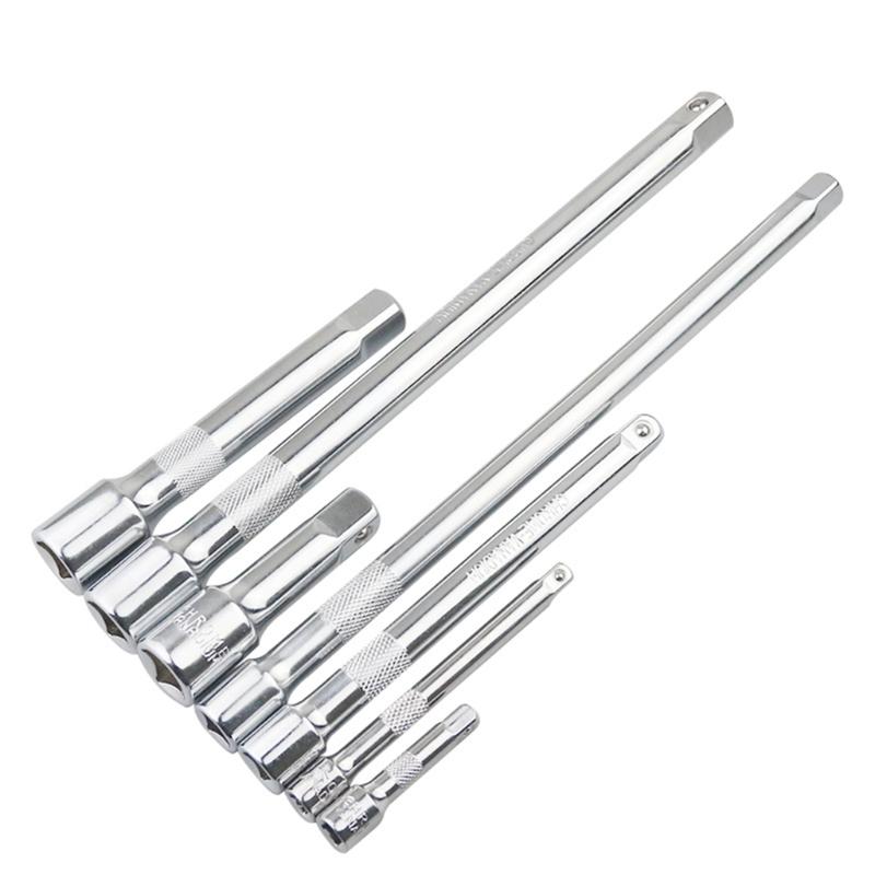 1/4 3/8 1/2 Socket Ratchet Wrench Extension Bar 50/75/100/125/150/250mm Long Bar Steering Sleeve Connecting Rod