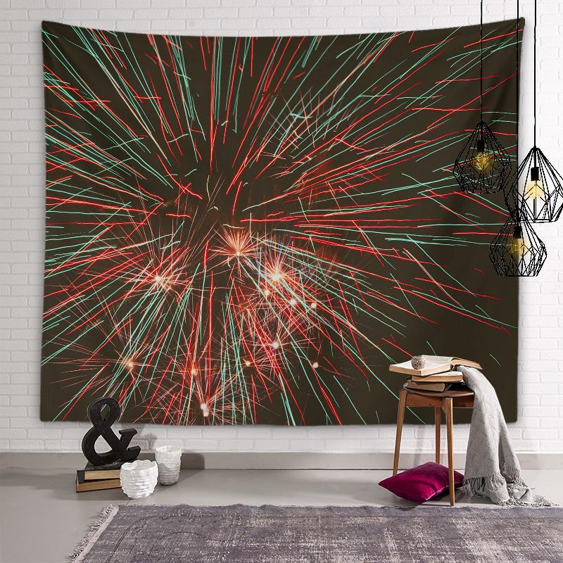 Beautiful Fireworks Tapestry Background Wall Art Tapestry Dormitory Room Beautiful Decoration Living Room Home Decoration