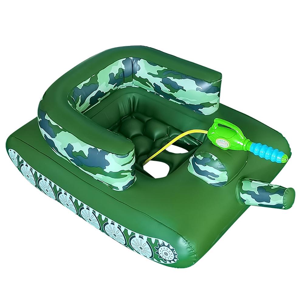 Water Spray Combat Pool Toys for Adult Kids Water Tank Swimming Ring PVC Inflatable Floating Raft Tank Air Mattress Float Circle