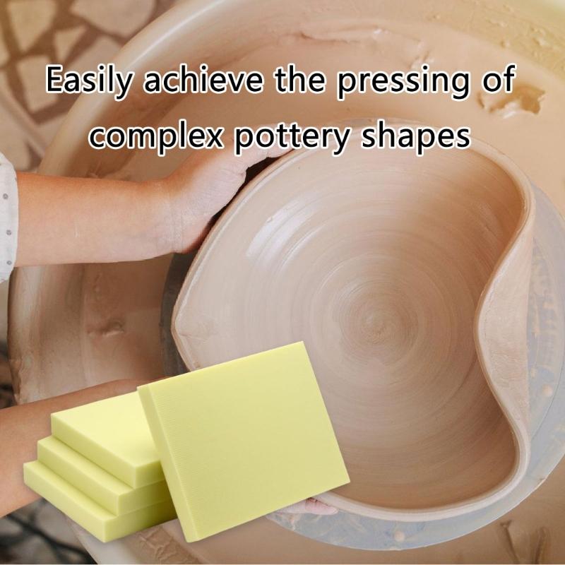 5 Pcs Pottery Foam Table Runner Yellow Pottery Tool Pottery Foam Pad Pottery Mould Tool for Craft