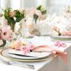 2/4Pcs Pink Bow-Tie Wooden Menu Holders Table Number Holders Cute Business Card Display Stand