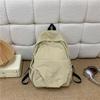 Schoolbag Korean Version Solid Color Simple Backpack Large Capacity Lightweight Student Schoolbag Computer Bag Leisure Travel Commuter Small Backpack
