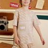 Levis Kids Short Sleeve T-Shirt With Cashew Flower Men Tops Khaki LV2422200GS-003