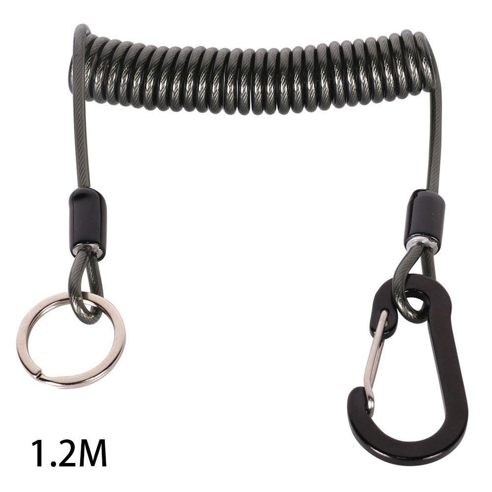 

1Pcs Telescopic Elastic Retention Missed Rope Lure Pliers Anti-Lost Safety Spring Lanyard Key Ring Chain Accessories 1.2M/2M