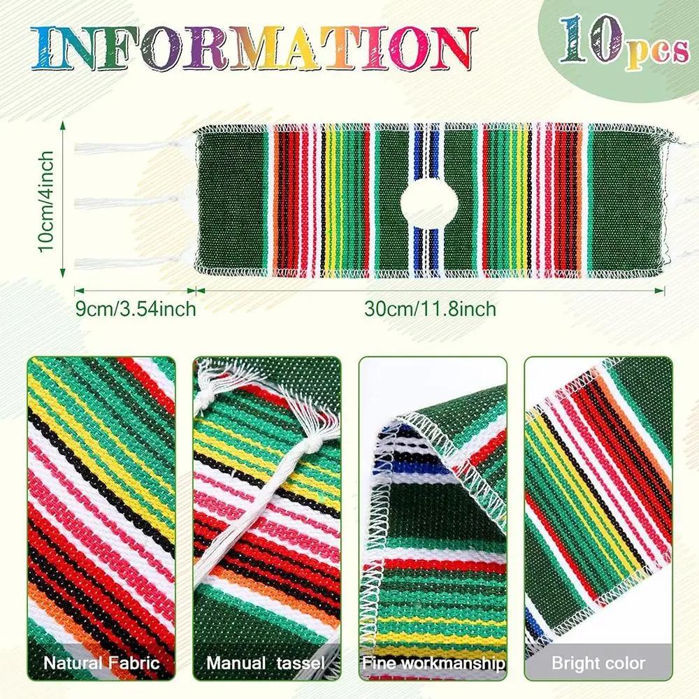 Home Supplies Mexican Theme Tiny Sombrero Hats Party Decor Colorful Bottles Serapes Fiesta Decoration Mexican Straw Cap