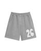 THEMUSEUMVISITOR 26 Applique Bermuda Pants (Melange Grey)