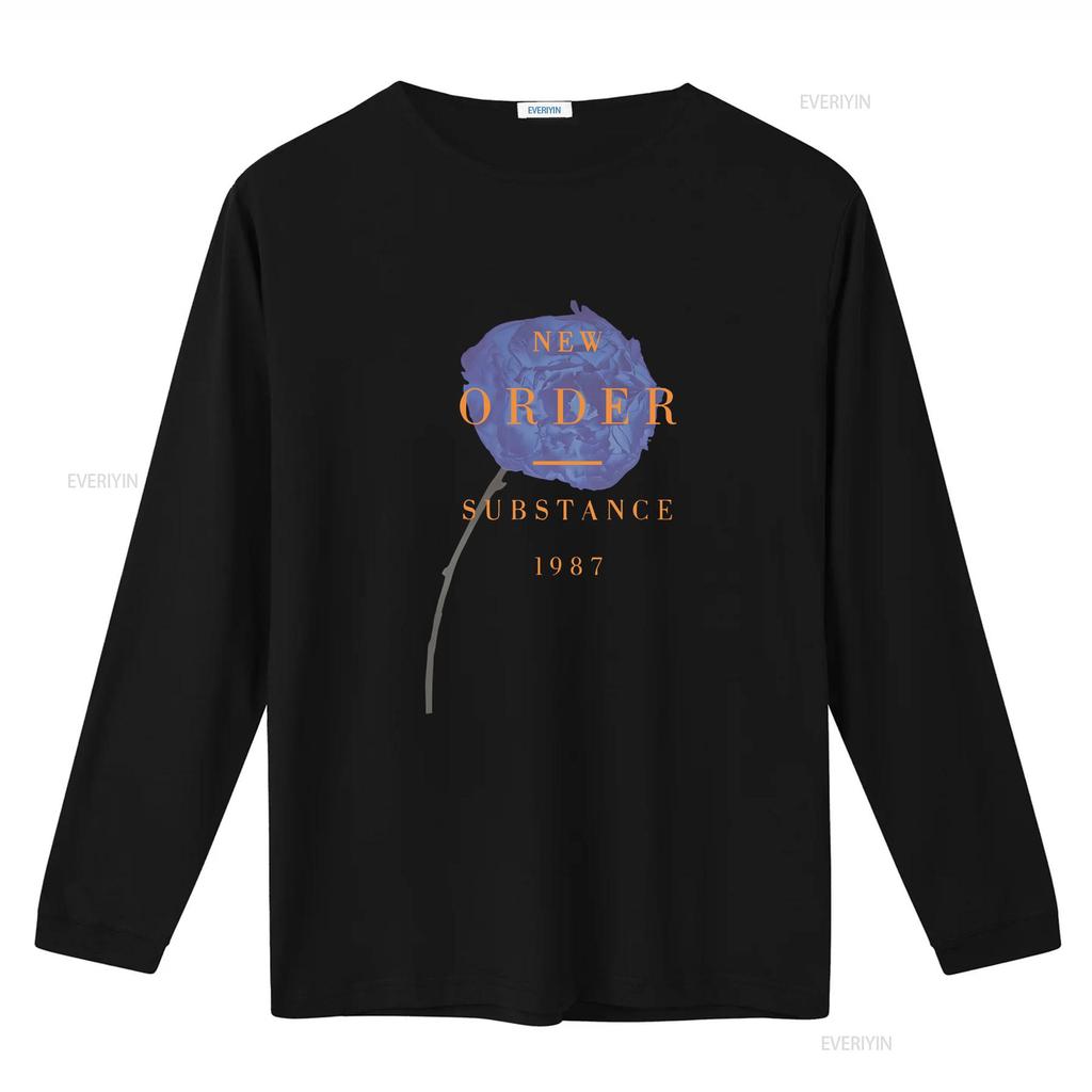 New Order Substance 1987 Band Album Full Size T Shirt S4538 Vintage Washed Soft Versatile Casual Slightly Top For Everyday Wear