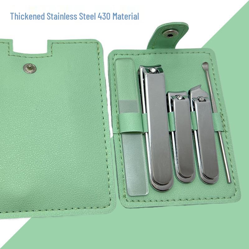 Compact Stainless Steel Nail Clipper & Manicure Set - 5 Piece