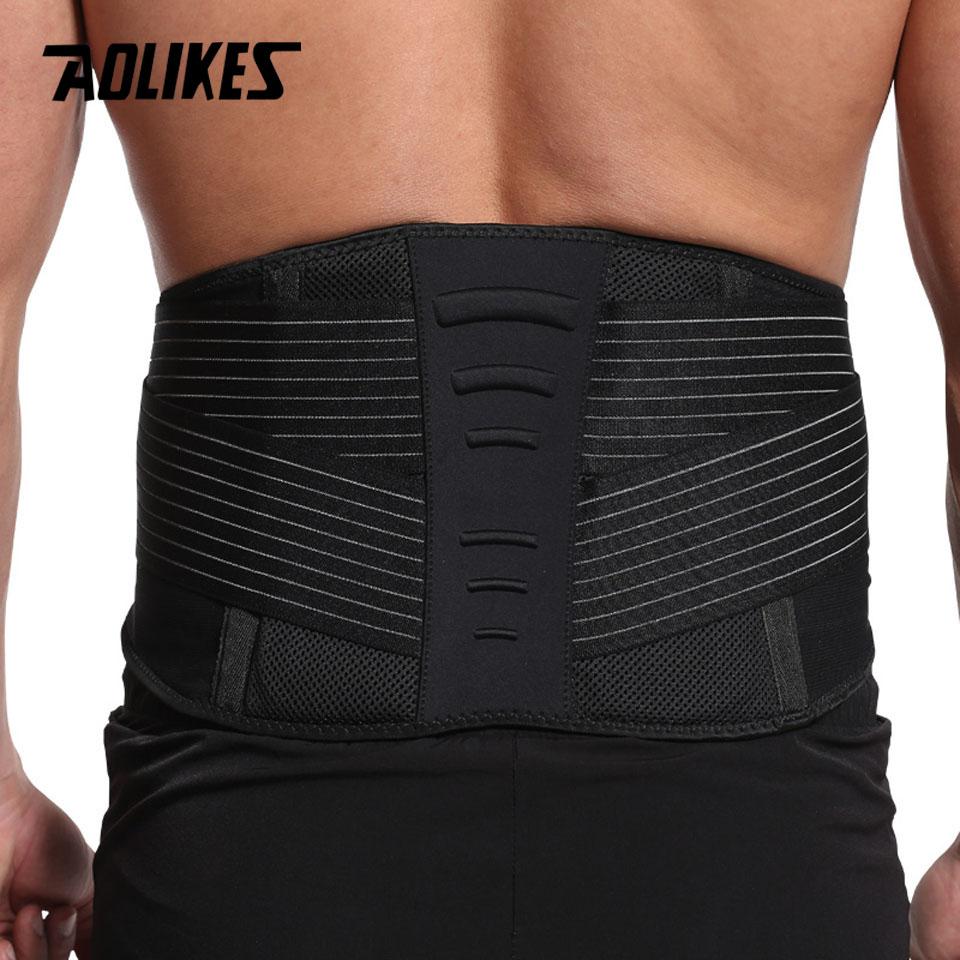 Aolikes Lumbar Support Waist Belt with Compression Springs for Men Women Gym Fitness Bodybuilding Sport Girdles
