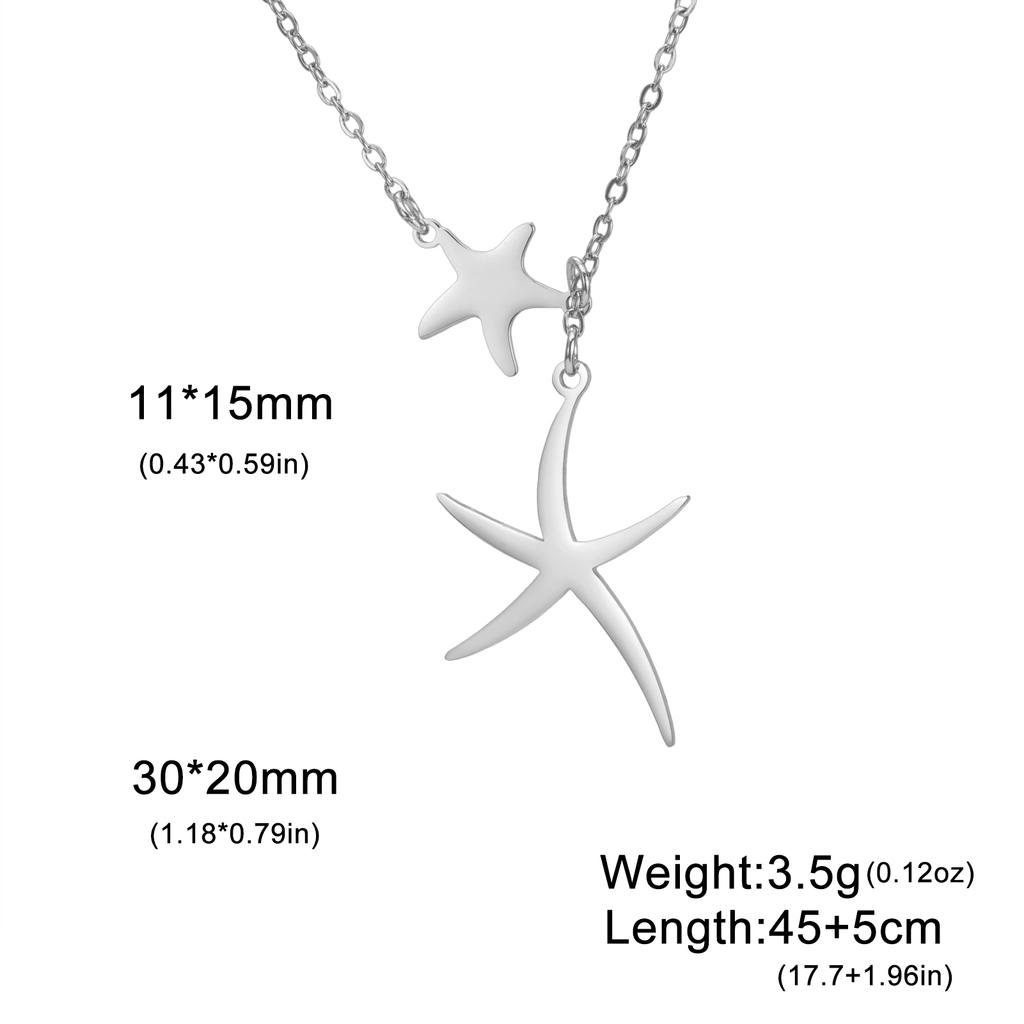 Cazador Starfish Pendant Necklace for Women 2026 Jewelry Stainless Steel Choker Summer Bohemian Birthday Gift Wholesale