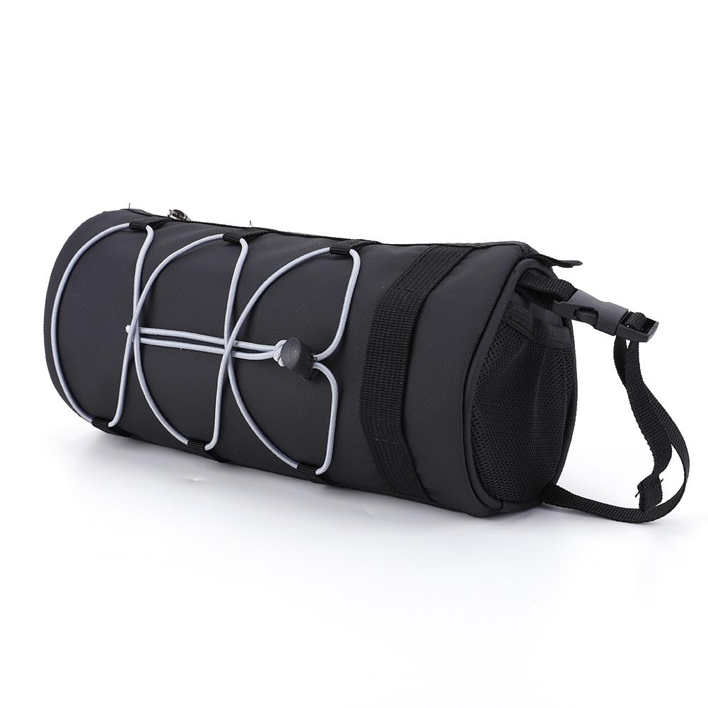 15L Bicycle Shelf Bag Waterproof Bicycle Rear Rack Storage Luggage with Reflective Stripes&Zipper PU Multi Pocket Elastic Strap