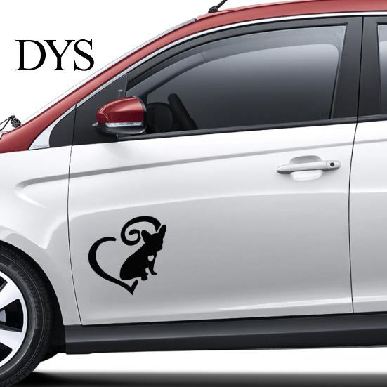 Cartoon Francouzský buldoček Frenchie Love Heart Vinyl Decal Auto Adhesive Sticker