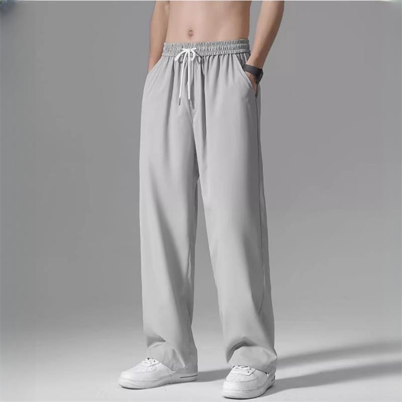 Ice Silk Quick-Dry Men's Straight Leg Summer Sports Pants