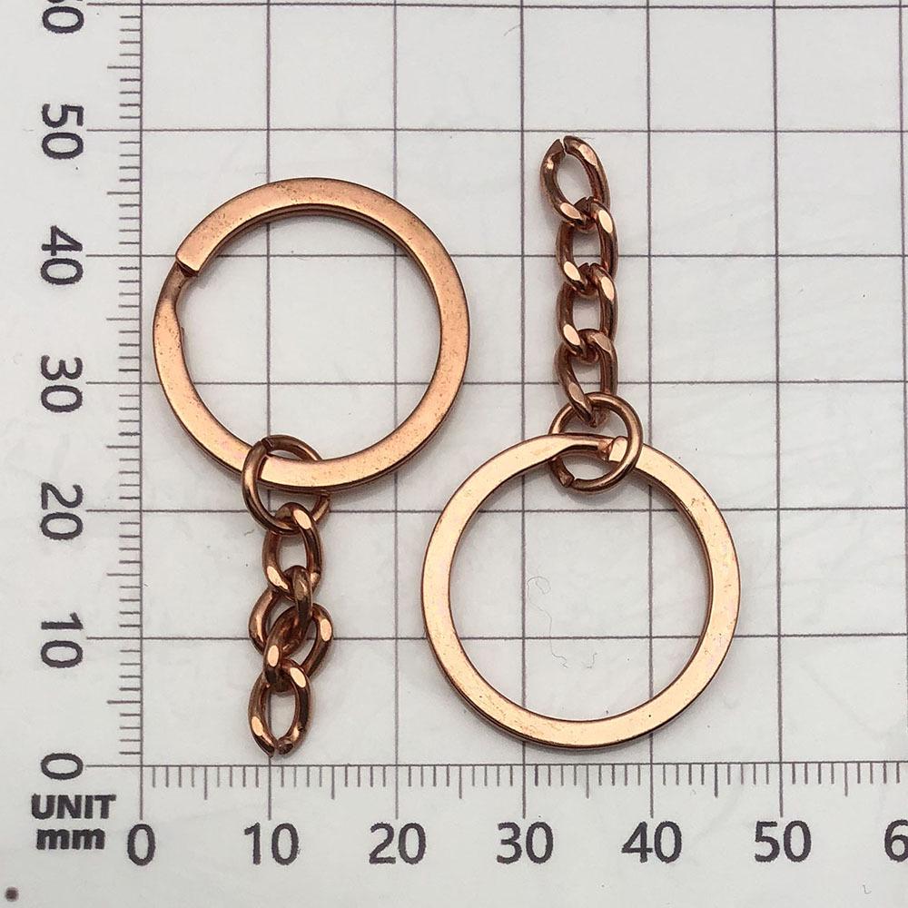 White Keychain Pendant Charm with Antique Gold Chain for DIY Jewelry