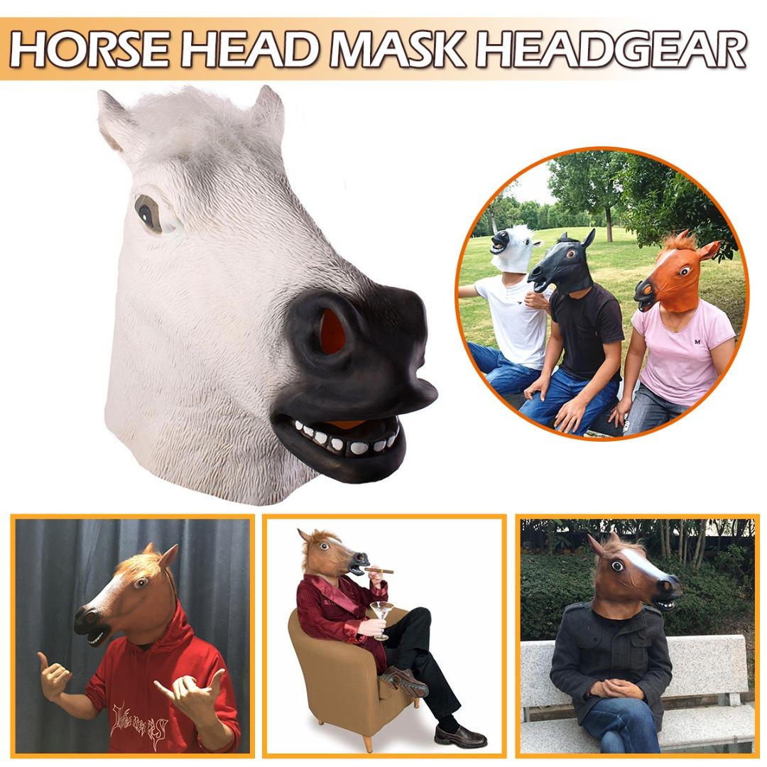 

Yuanshu Новая маска головы лошади Косплей Маскарад Забавная маска головы лошади на Хэллоуин