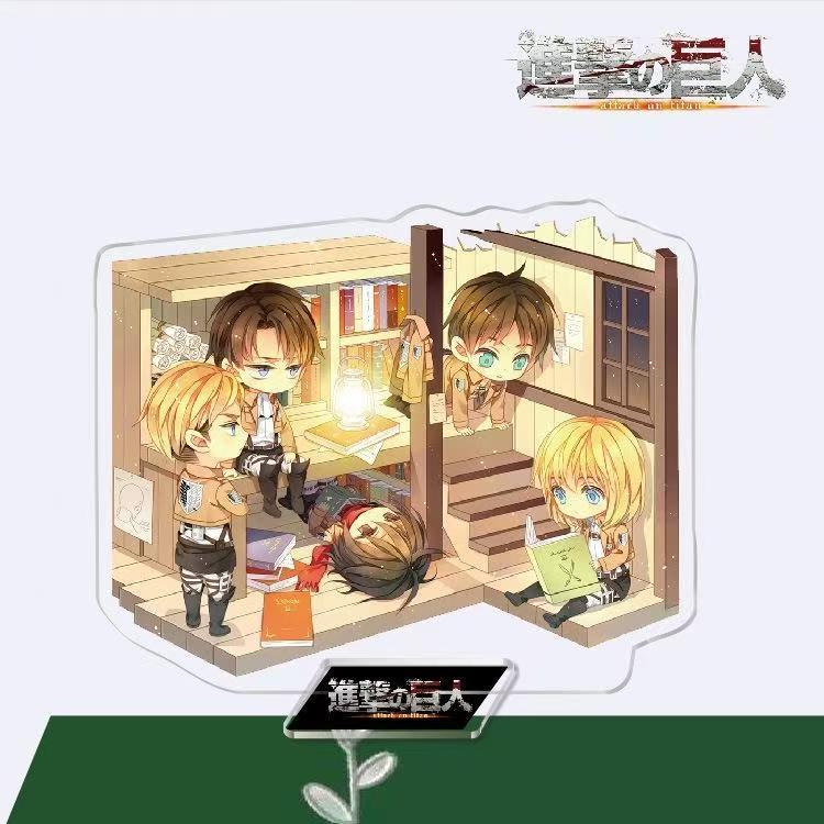 Attack on Titan Eren & Sasha Acrylic Standee, 16cm Large Anime Figure, Double-Sided Film Desktop Decoration, Shingeki no Kyojin Collectible Gift