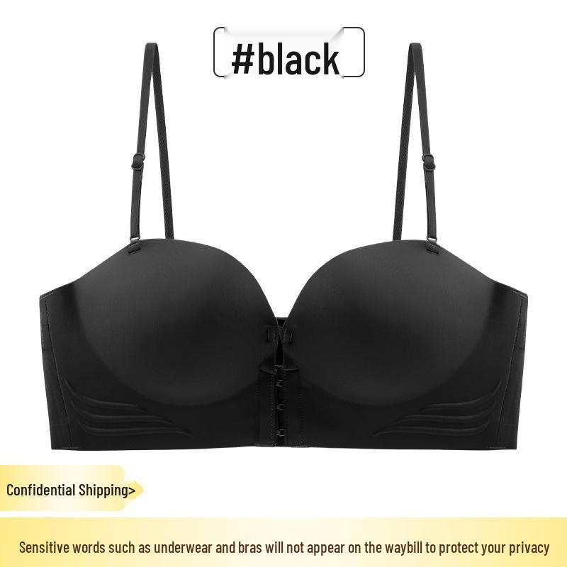 Sujetador Strapless Fruncido Push-Up con Soporte Invisible Antideslizante