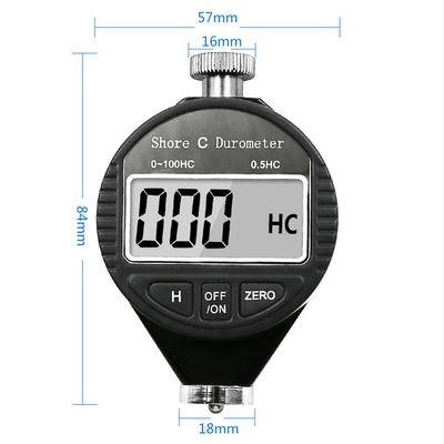 Durometro per pneumatici, plastica, gomma, strumento di prova della durezza, durometro digitale, display LCD, misuratore di durezza