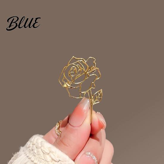 Blumen Revers-Anstecker Rose Brosche Zinklegierung Metall Vielseitig Stilvoll