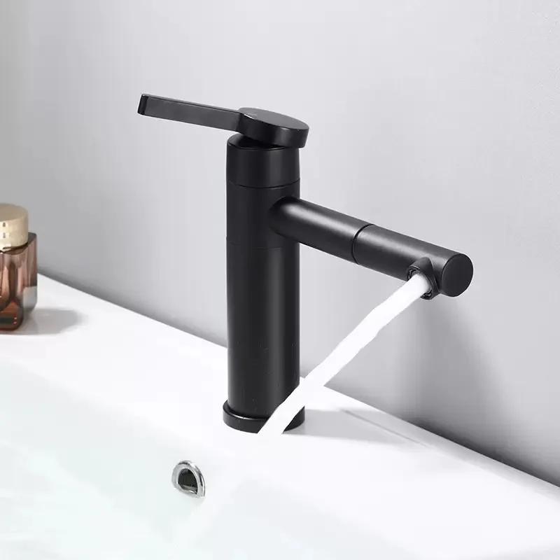 Basin Faucets Brass Bathroom Faucet Vessel Sinks Mixer Vanity Tap Swivel Spout Deck Mounted White Color Washbasin Faucet