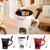130ml Schokoladenfondue-Tasse Europäische Kerzentasse Keramiktasse Erwärmen von Speisen Käse Kreative Kaffeetasse Mit Gabel Schmelztassen