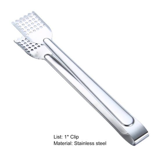 Yousheng Practicability Food Tong Heat Insulation Stainless Steel Comfortable To Grip Versatile Bread Clip Kitchen Supplies