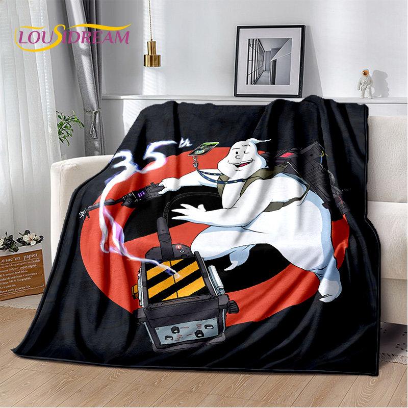 Cartoon G-Ghostbusters Movie Plush Blanket,Flannel Blanket Throw Blanket for Living Room Bedroom Bed Sofa Picnic Leisure Napping