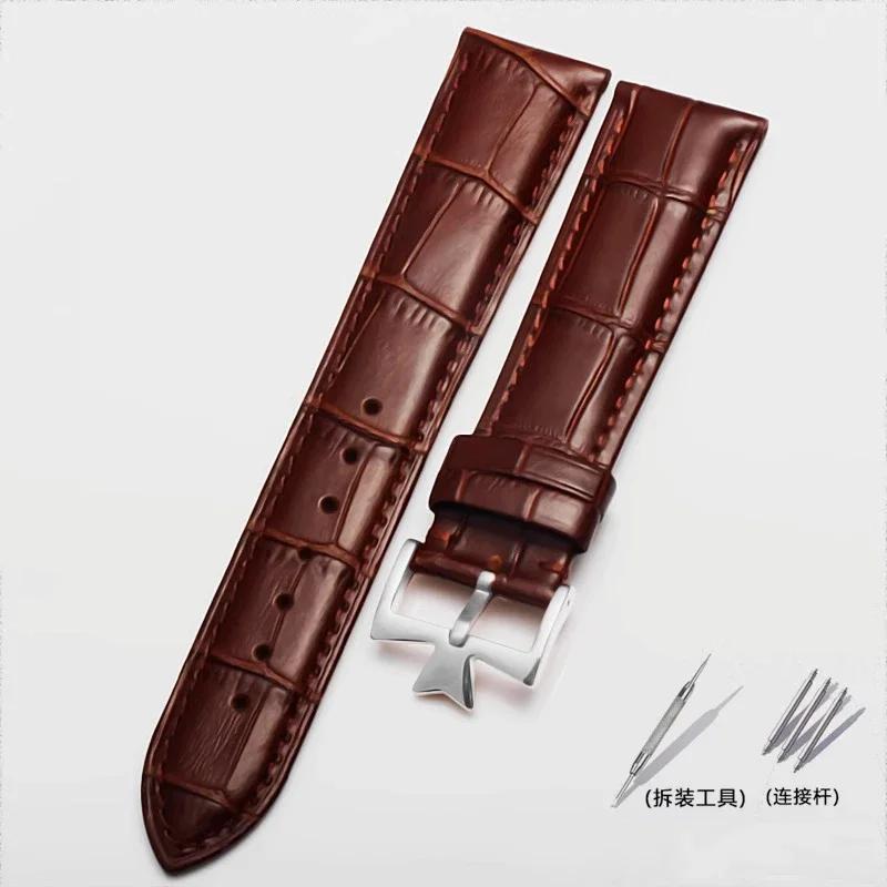 For Vacheron Constantin Male Watch Cowhide Leather Strap VC Inherit Art Master Series Genuine Leather Strap 18mm 19mm 20mm 21mm