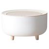 Desktop Small Trash Can with Lid Bedside High Foot Storage Bucket Cute Household Accessories Mini