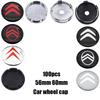 100pcs 3D 60mm 56mm Car Wheel Cap Emblem Wheel Center Hub Cap Auto Rim Refit Dust-proof Badge Covers Styling Accessories