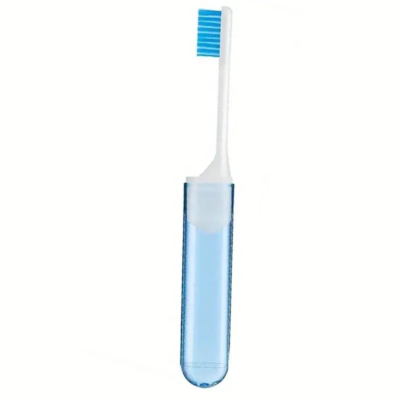 1/4 STÜCKE Mini Reisezahnbürste Faltbar Tragbar Kleine Zahnbürste Faltbare Reise-Erwachsenenzahnbürste in Transparenten Bonbonfarben