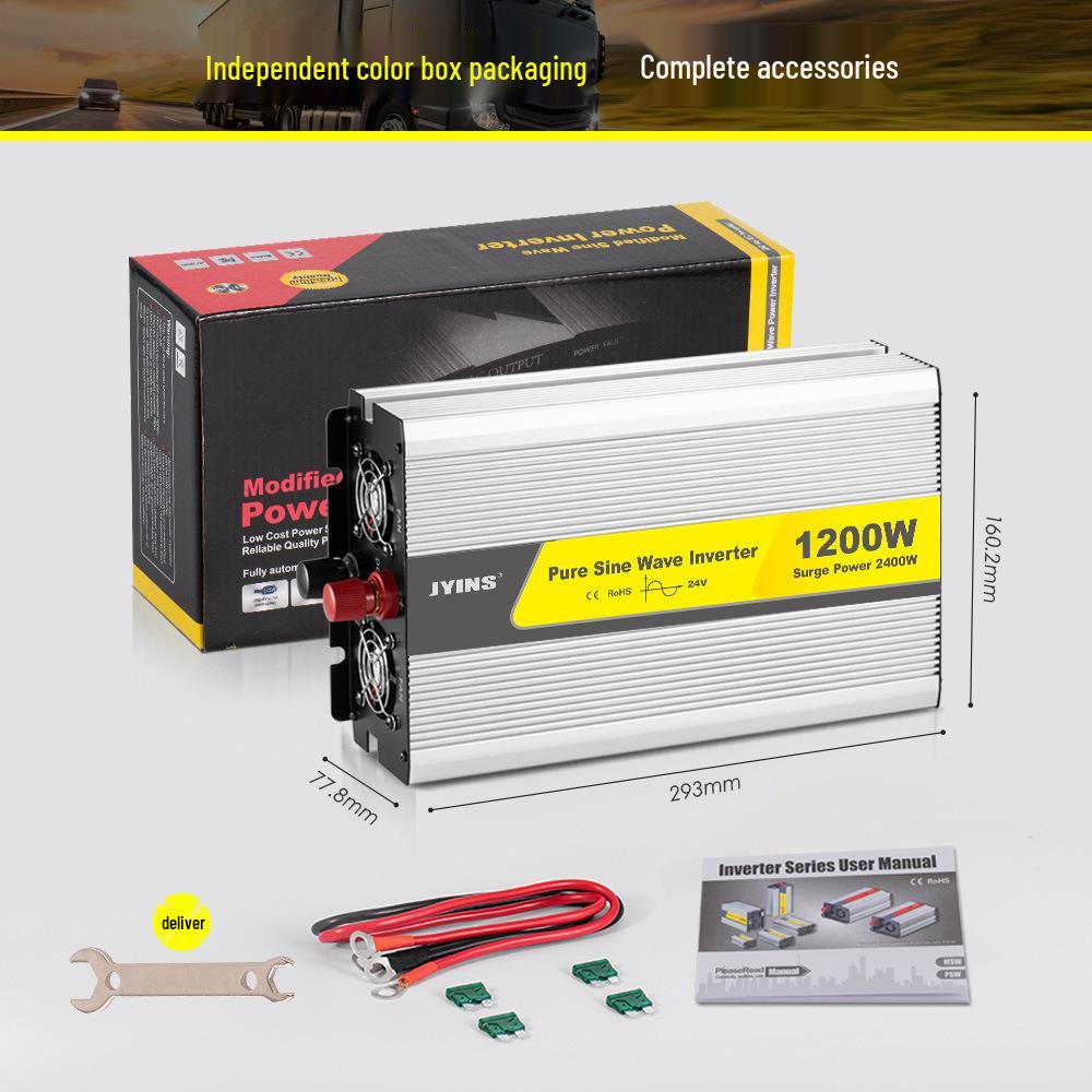 1200W Pure Sine Wave Inverter for Home, Car, Solar - 12V To 220V