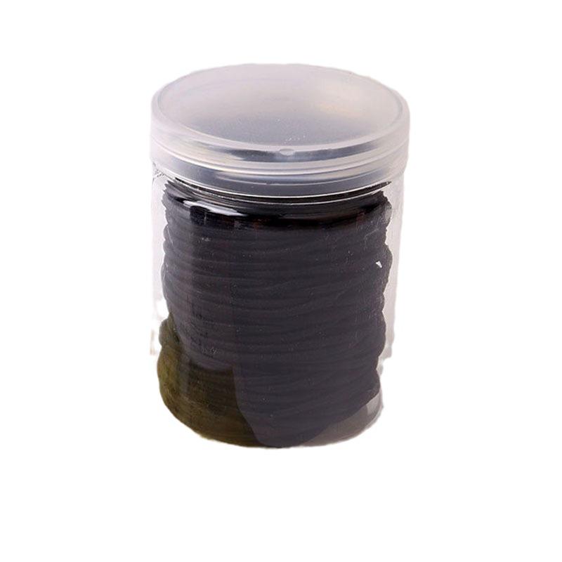 Korean Style High Elasticity Rubber Bands: 100-Piece Pack for Simple, Versatile High Ponytails—No Hair Damage.
