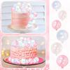 33pcs Colorful Ball Cake Topper Pearl Shape Cupcake Insert Topper for Kids Unicorn Mermaid Birthday Party Decoration Baby Shower